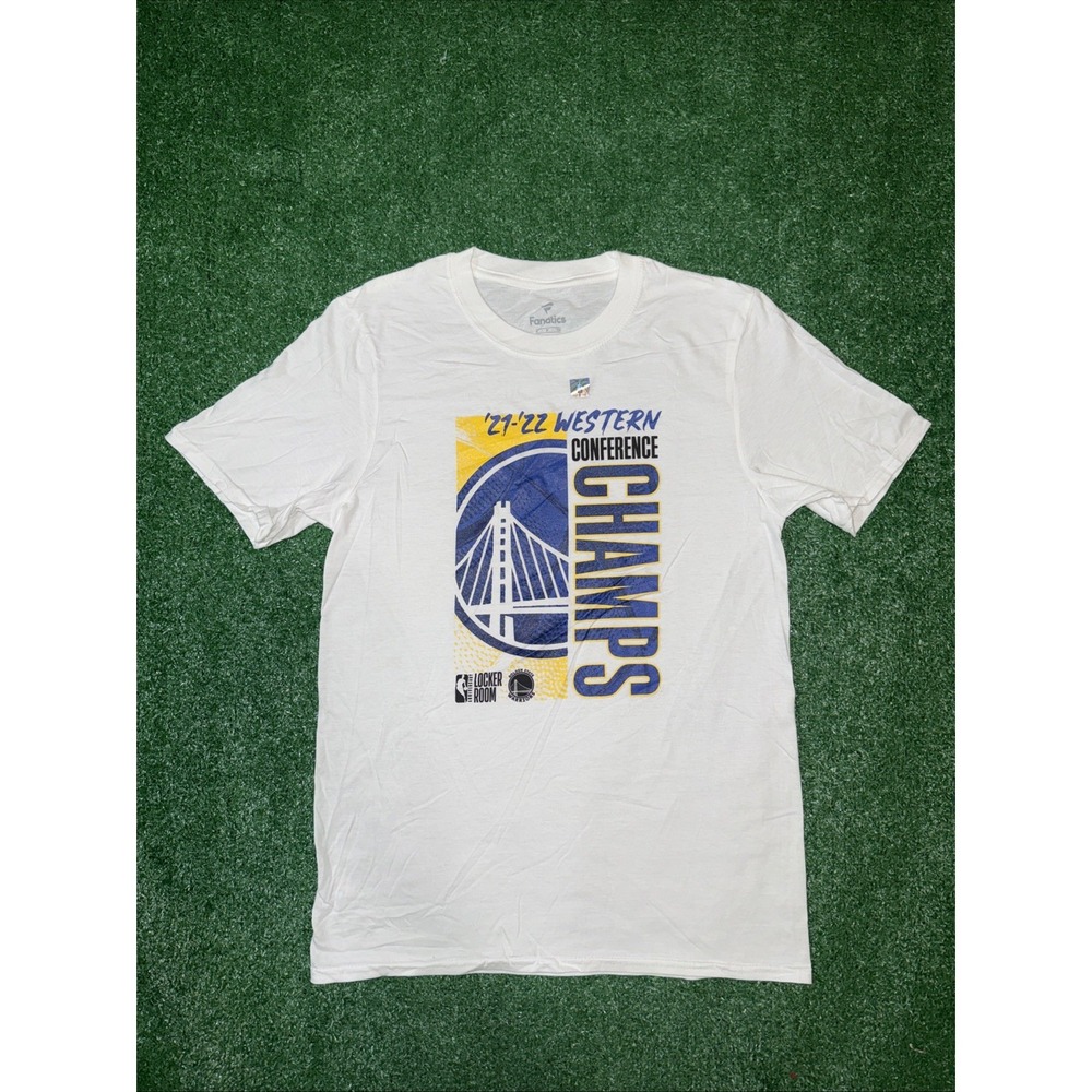 Golden‎ State Warriors 21-22 Western Conference Champs Shirt White Sz Sm Men's